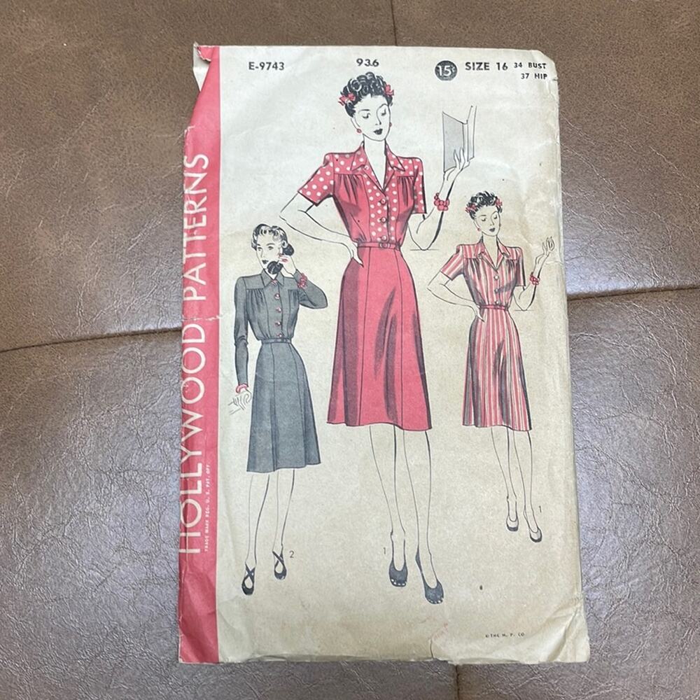 Vintage Sewing PATTERN, 1940s Hollywood Patterns